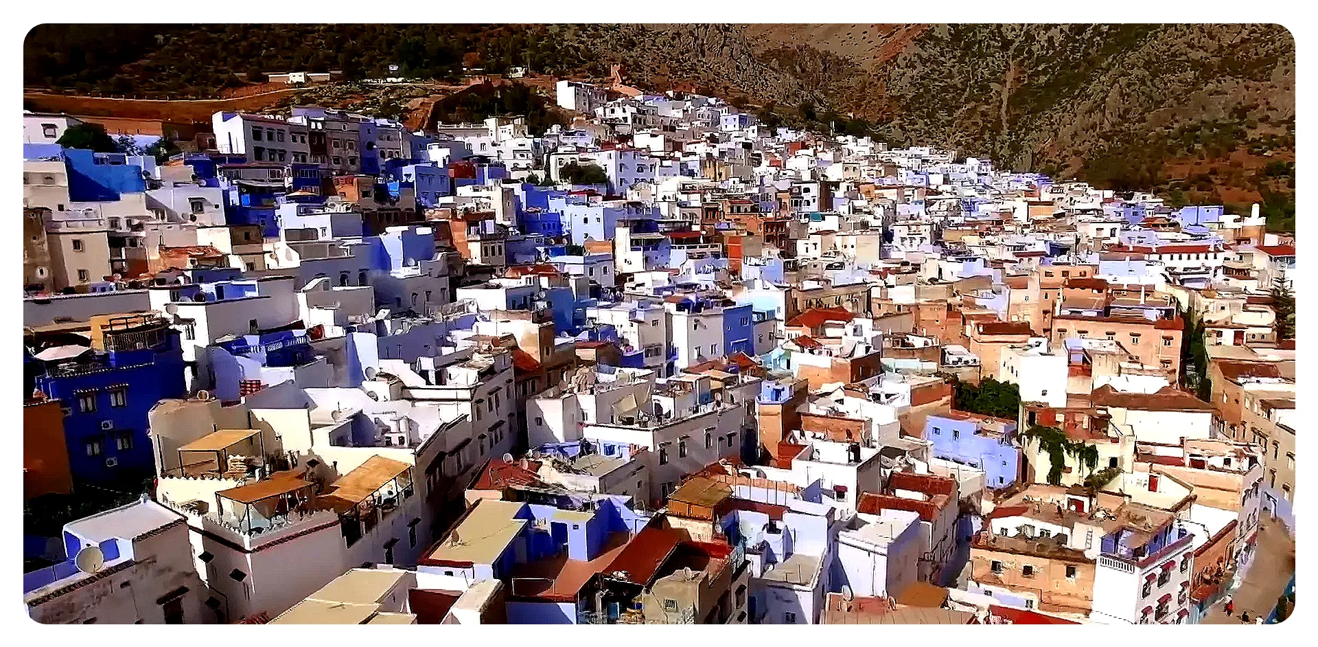 Blue-painted buildings in the medina of Chefchaouen