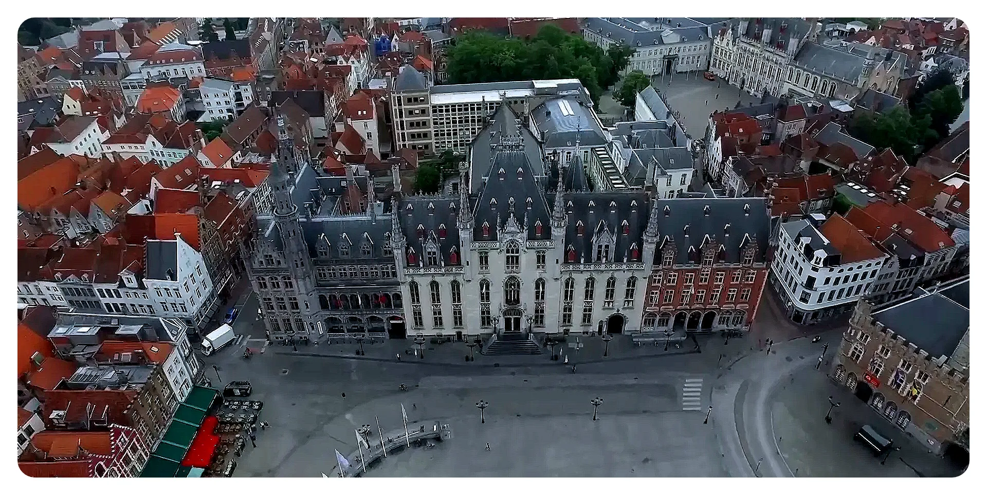 Canals and medieval streets of Bruges, Belgium