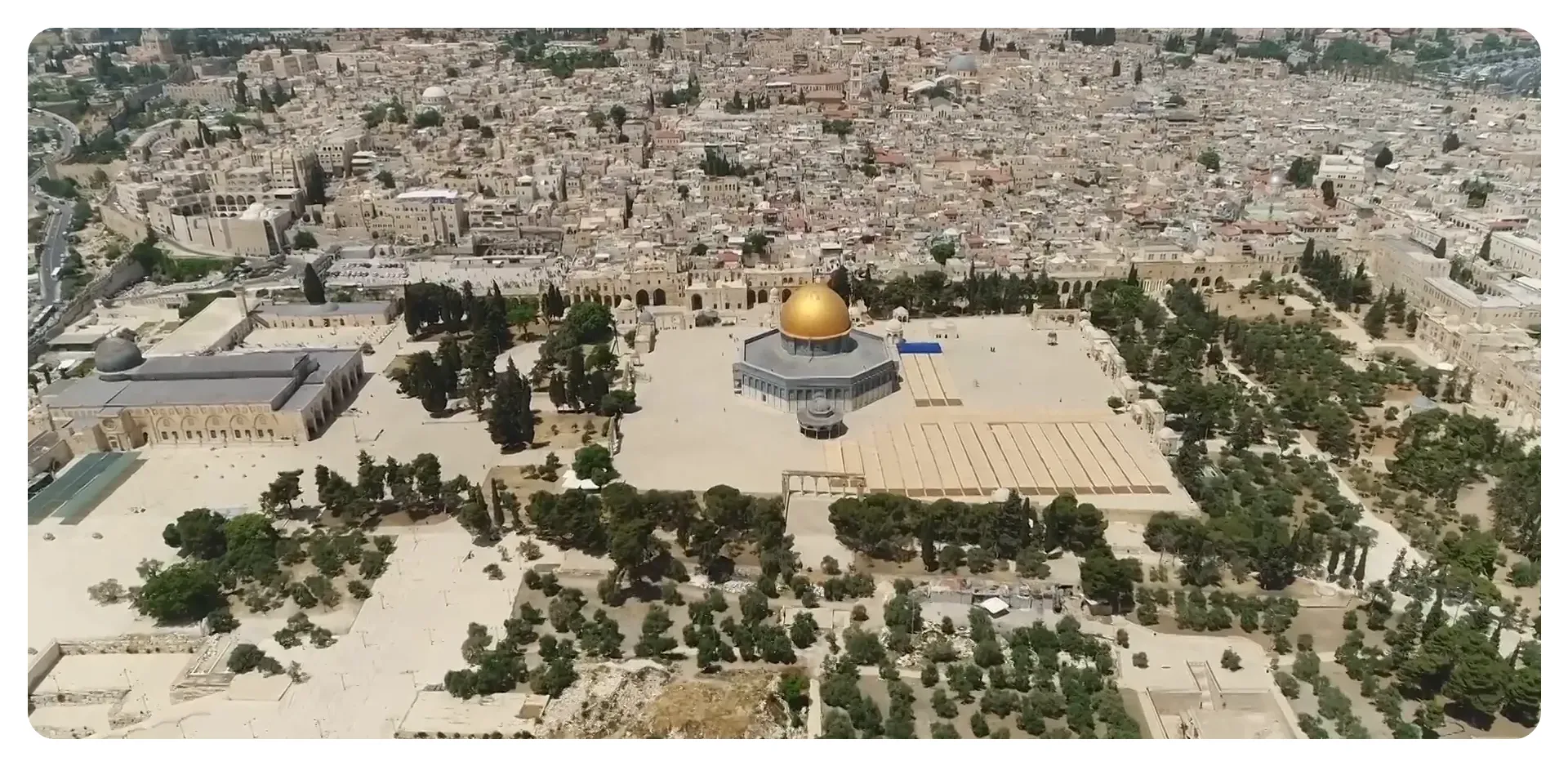 Western Wall and Dome of the Rock in Jerusalem Old City
