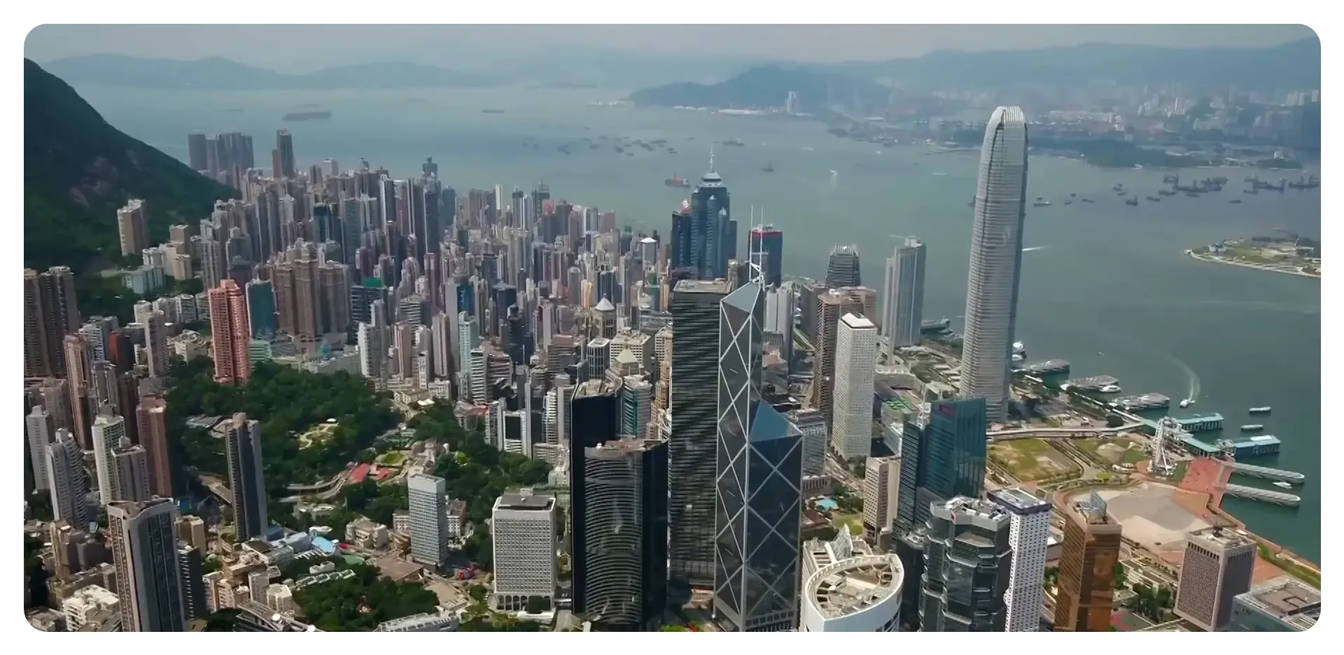 Hong Kong skyline with Victoria Harbour at night