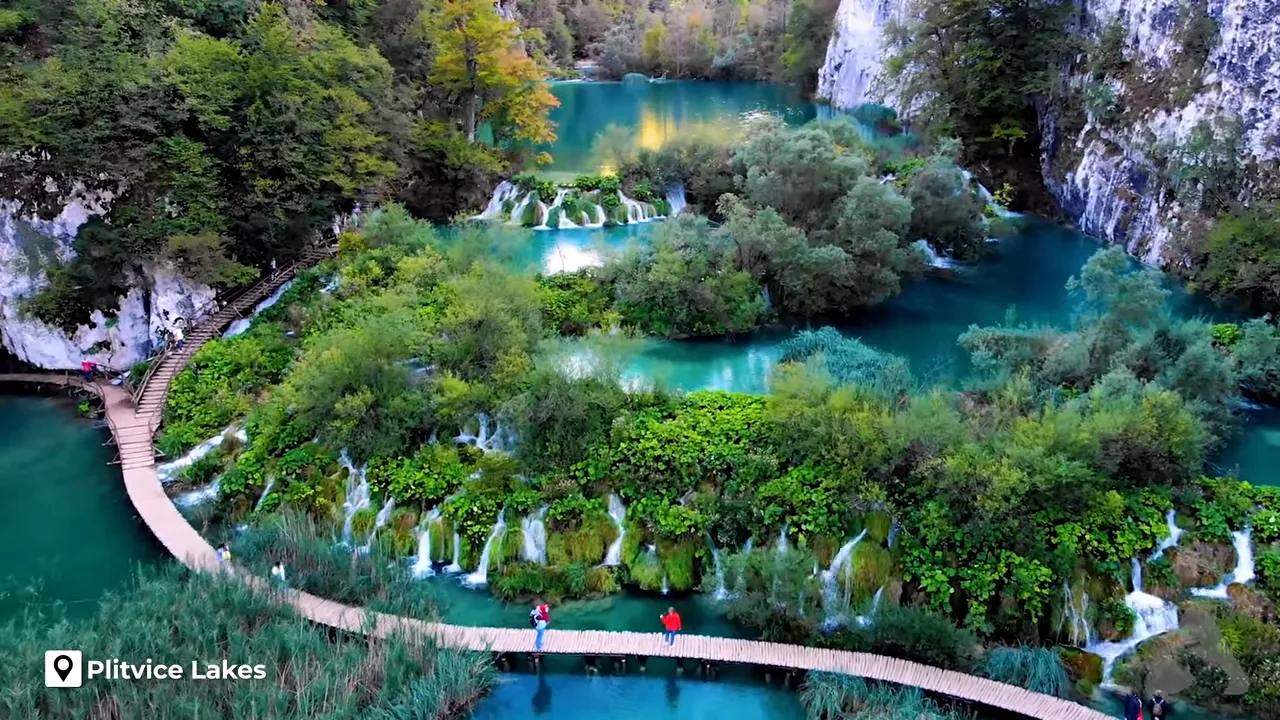 The turquoise cascades and waterfalls of Plitvice Lakes National Park