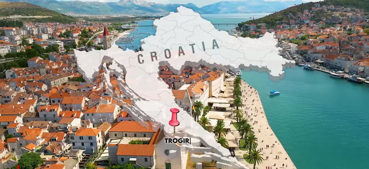 Trogir's Cathedral of St. Lawrence and narrow medieval streets