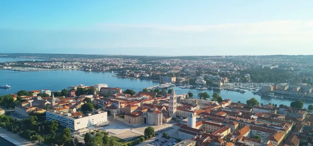The Sea Organ and Greeting to the Sun at Zadar's waterfront at sunset