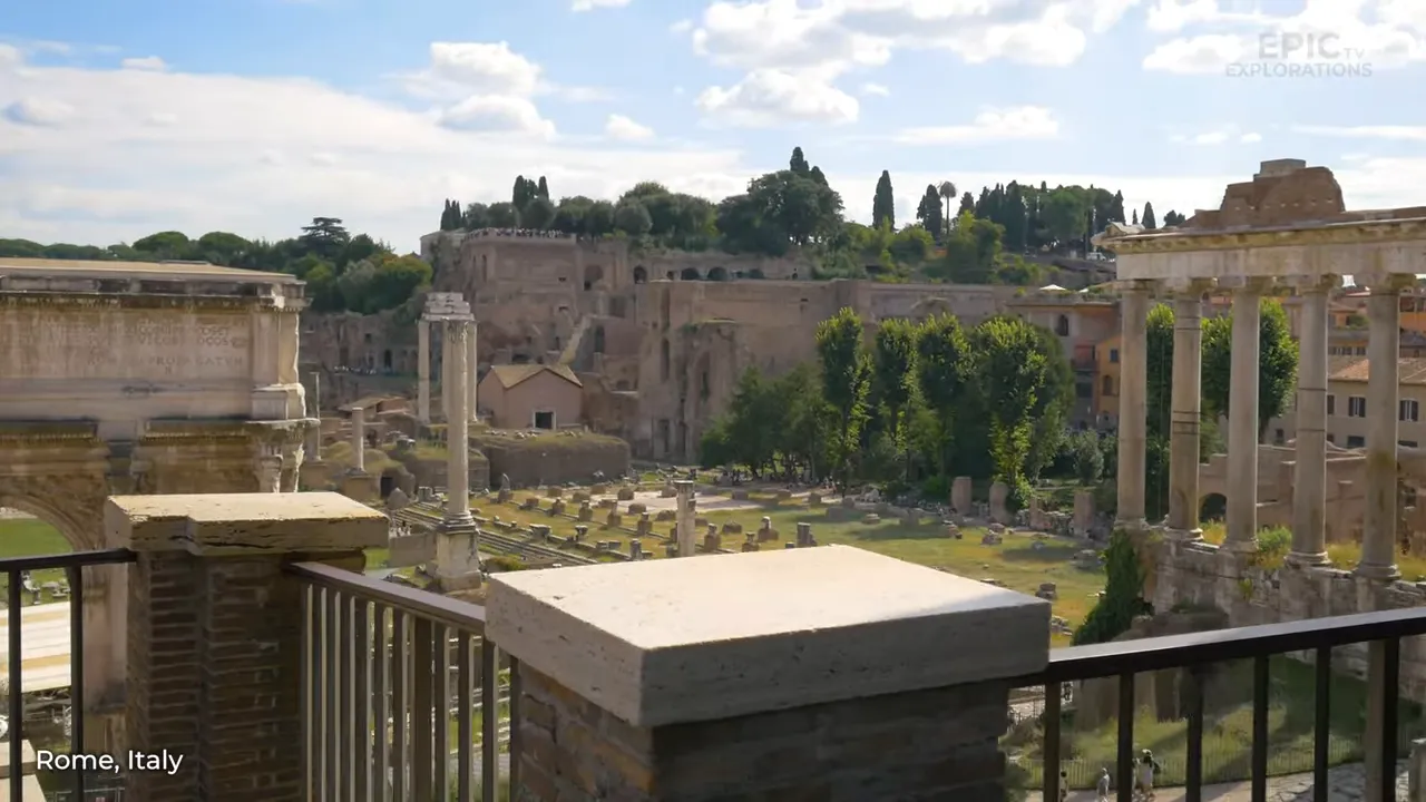 The Colosseum and streets of Rome bathed in golden light, highlighting living history