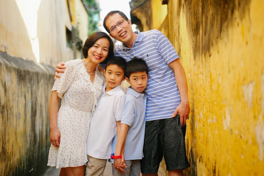 Photo family vacation asia